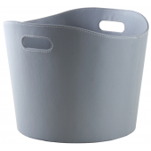 Photo CUT1570 : Grey imitation leather basket