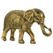 Photo DAN3200 : Antic gold resin elephant