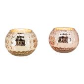 Photo DBO3150V : Ball candle holder in stained glass