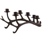 Photo DBO3210 : Cast iron deer antlers candle holder