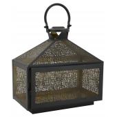 Photo DBO3720 : Lacquered metal lantern 2 candles