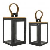 Photo DBO388SV : Metal and wooden lanterns