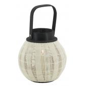 Photo DBO4050V : Round wood and cotton lantern