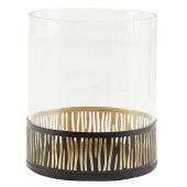 Photo DBO4100V : Metal and glass candle holder