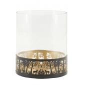 Photo DBO4110V : Metal and glass candle holder - Forest