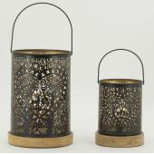 Photo DBO428S : Black metal candle holders
