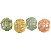 Photo DBO4560V : Bamboo lantern with glass
