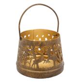 Photo DBO4740 : Patinated metal candle holder