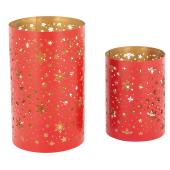 Photo DBO476S : Set of 2 lacquered metal lanterns