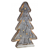 Photo DNO1551 : Sapin en bouleau blanchi avec led