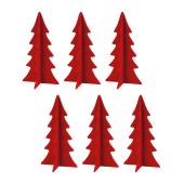 Photo DNO206S : Set of 6 felt Christmas trees