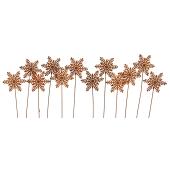 Photo DPI192S : Set of 12 metal snowflake pics