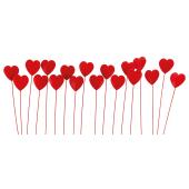 Photo DPI196S : Set of 18 metal heart-shaped picks