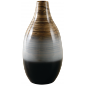 Photo DVA1650 : Black and white lacquered bamboo vase