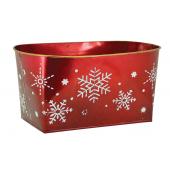 Photo GCO4200 : Oval lacquered metal basket Snowflakes
