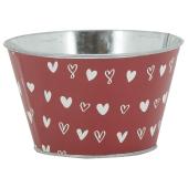 Photo GCO4631 : Metal round floral containers - Hearts