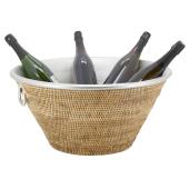 Photo GCO4640 : Natural rattan bucket with aluminium liner 
