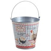 Photo GSE1490 : Metal bucket Oeufs Frais