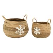 Photo JCP463S : Set of 2 banana tree planters