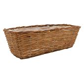 Photo JJA1102P : Unpeeled willow and metal flower planter
