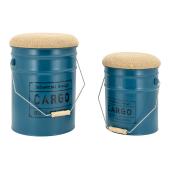 Photo KPO132S : Metal stool/chest