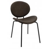 Photo MCH1731 : Brown imitation leather and metal chair