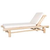 Photo MCL1180C : Sun lounger in natural teak wood