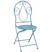 Photo MCT1250 : Chaise pliante en métal bleu