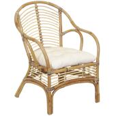 Photo MFA2620C : Fauteuil en rotin marron