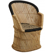 Photo MFA3000 : Natural and black reed armchair