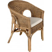 Photo MFA3010C : Rattan core armchair with cushion