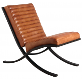 Photo MFA3020C : Leather armchair with metal legs