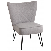 Photo MFA3090C : Fauteuil en polyester gris et métal