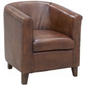 Photo MFA3600 : Fauteuil club en cuir de buffle