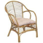 Photo MFA3950C : Armchair in coffee brown rattan