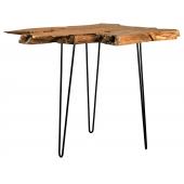 Photo MTA1680 : Natural teak and metal high table