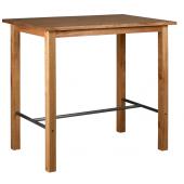 Photo MTA1720 : Table haute en bois mindi et métal