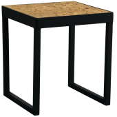 Photo MTB1540 : Table carrée en métal et bois