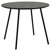 Photo MTB1792 : Table ronde avec plateau en bois teinté 
