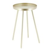 Photo MTB1970 : Round golden metal side table 