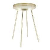 Photo MTB1970 : Round golden metal side table 