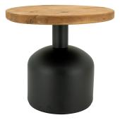 Photo MTB2230 : Table d'appoint en pin et pied en métal