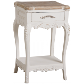 Photo MTN1200 : Table de nuit en manguier blanc