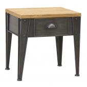 Photo MTN1260 : Metal and fir wood nightstand