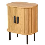 Photo MTN1380 : Bedside table in slatted MDF