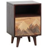 Photo MTN1460 : Table de nuit en manguier et acacia
