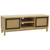 Photo MTV1140 : Mango wood and rattan TV stand