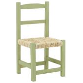 Photo NCE1330 : Chaise enfant en bois vert