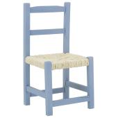 Photo NCE1340 : Chaise enfant en bois bleu-gris