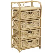 Photo NCM1090 : Rattan chest with 4 drawers
